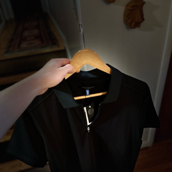 Vince Camuto textured zip polo - Picture 4 of 7